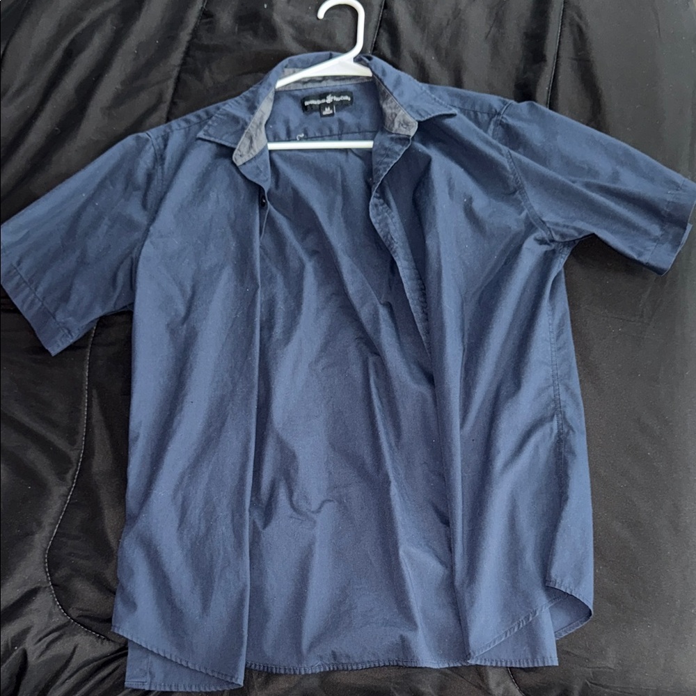 Beverly Hills Polo Club Navy Casual Button Down Shirt